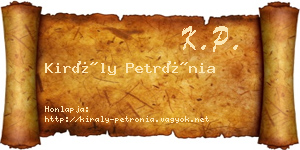 Király Petrónia névjegykártya